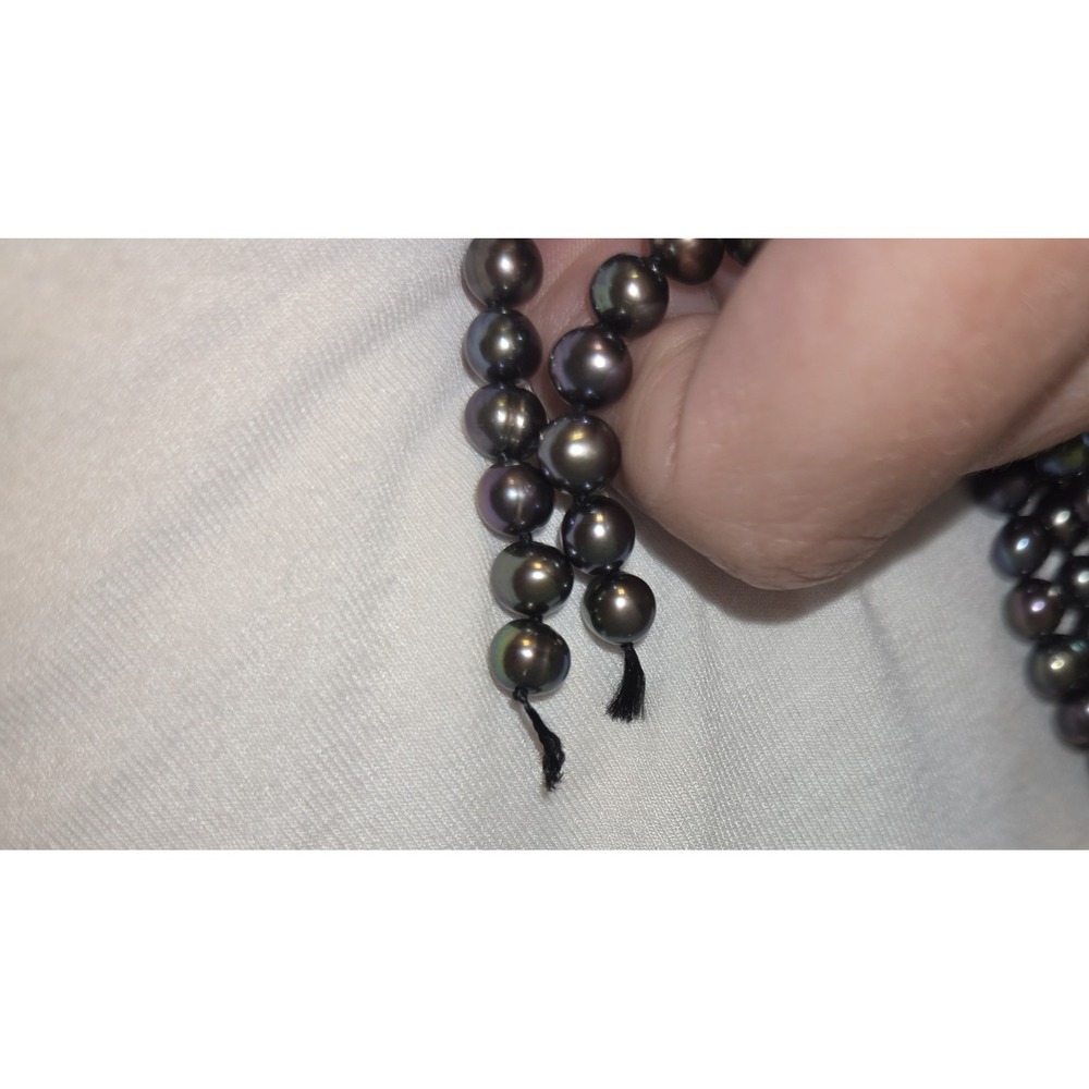 100" 6-7 Mm Black Freshwater Pearl Strand - Picture 9 of 12